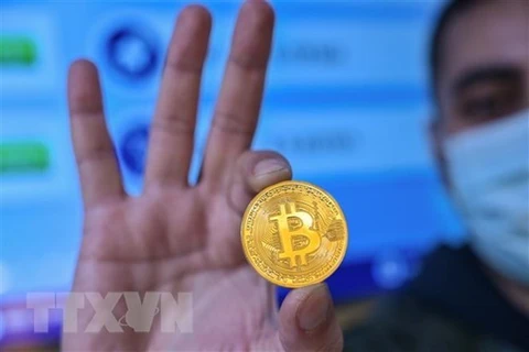Đồng tiền điện tử Bitcoin. (Ảnh: AFP/TTXVN) 