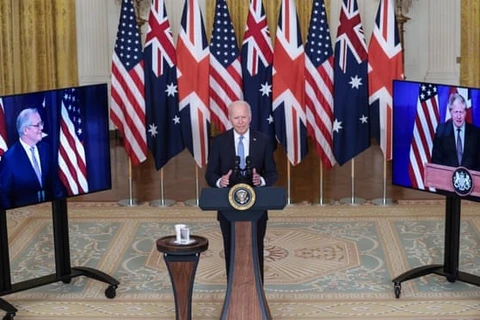 Mỹ, Anh và Australia đã thiết lập mối quan hệ đối tác an ninh ba bên. (Nguồn: EPA) 