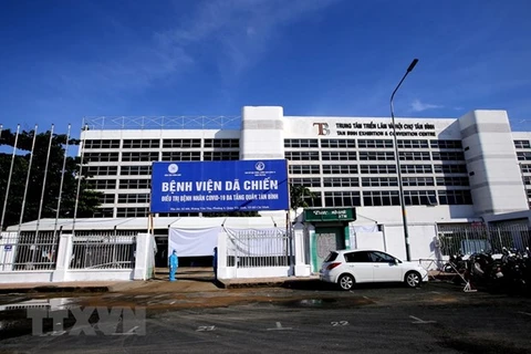 Bệnh viện dã chiến điều trị bệnh nhân COVID-19 tại Thành phố Hồ Chí Minh. (Ảnh: Thành Chung/TTXVN) 