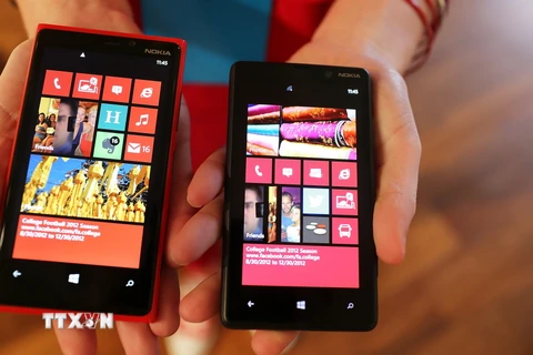 Các điện thoại thông minh thế hệ mới của Nokia. (Nguồn: AFP/TTXVN)