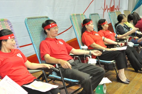 Chương trình Hành trình Đỏ đã thu về hơn 33.000 đơn vị máu. (Ảnh: PV/Vietnam+)