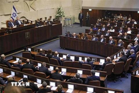 Toàn cảnh một phiên họp Quốc hội Israel ở Jerusalem. (Ảnh: AFP/TTXVN)