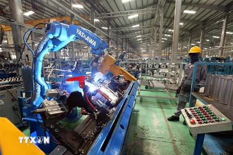 Dây chuyền sản xuất của Công ty THACO tại Khu kinh tế mở Chu Lai (Quảng Nam). (Ảnh: Danh Lam/TTXVN)