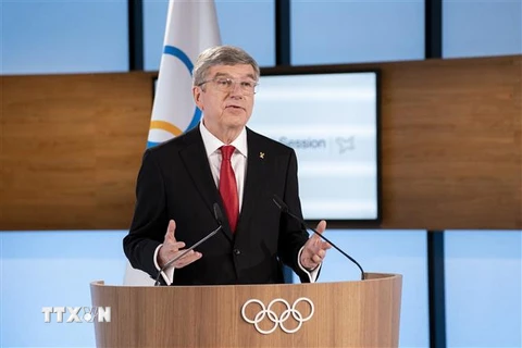 Chủ tịch Ủy ban Olympic quốc tế (IOC) Thomas Bach. (Ảnh: AFP/TTXVN)