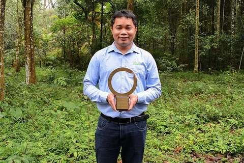 Ông Nguyễn Văn Thái là nhà bảo tồn Việt Nam đầu tiên và người Việt Nam thứ hai nhận giải trong lịch sử hơn 30 năm của Giải thưởng Goldman Environmental Prize. (Nguồn: Save Vietnam’s Wildlife)