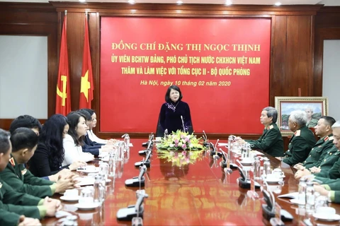 Phó Chủ tịch nước Đặng Thị Ngọc Thịnh phát biểu. (Ảnh: Văn Điệp/TTXVN)