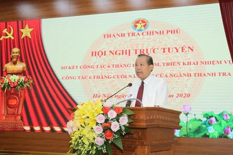 Phó Thủ tướng Thường trực Chính phủ Trương Hòa Bình phát biểu chỉ đạo Hội nghị. (Ảnh: Doãn Tấn/TTXVN)