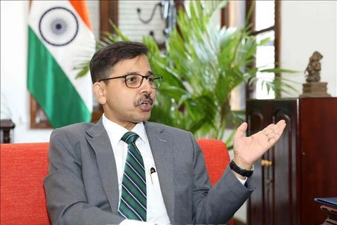 Đại sứ Ấn Độ tại Việt Nam Pranay Verma. (Ảnh: Văn Điệp/TTXVN)