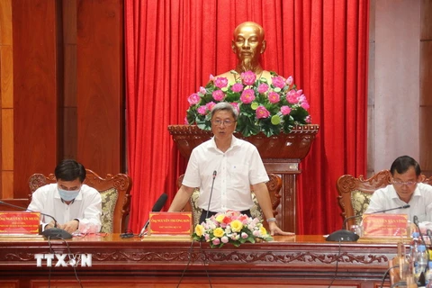 Thứ trưởng Nguyễn Trường Sơn phát biểu. (Ảnh: Minh Trí/TTXVN)