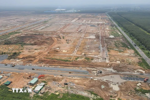 Khu tái định cư Lộc An-Bình Sơn đã cơ bản hoàn thành. (Ảnh: Công Phong/TTXVN)