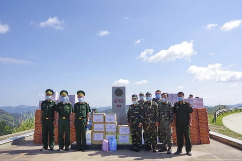 Hỗ trợ hai tỉnh Phong Sa Ly và Luông Pha Băng chống dịch COVID-19. (Nguồn: laodong)