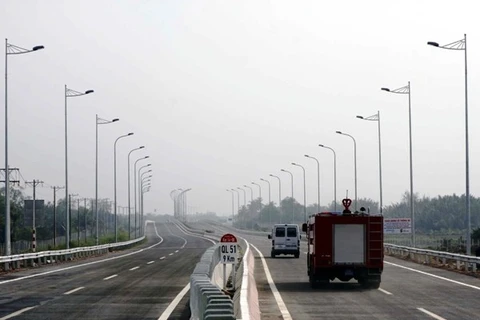 Một đoạn cao tốc Thành phố Hồ Chí Minh-Long Thành-Dầu Giây được đưa vào khai thác. (Ảnh: Hoàng Hải/TTXVN)
