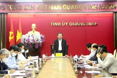 Quang cảnh hội nghị Ban Thường vụ Tỉnh ủy. (Nguồn: baoquangninh.com.vn)