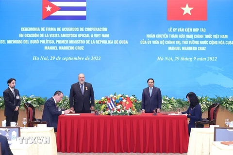 Hình ảnh Lễ ký kết các văn kiện hợp tác giữa Việt Nam và Cuba