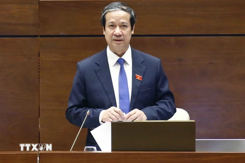 Bộ trưởng Bộ Giáo dục và Đào tạo Nguyễn Kim Sơn chủ trì Hội nghị Bộ trưởng Giáo dục ASEAN lần thứ 12 sẽ chính thức được tổ chức vào ngày 13/10 tới. (Ảnh: Doãn Tấn/TTXVN)