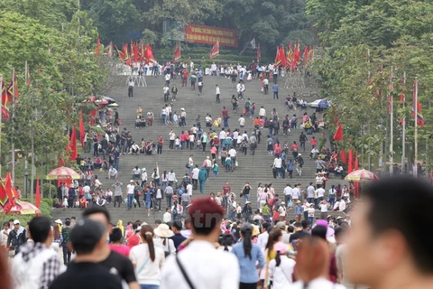 Năm nay, Giỗ Tổ Hùng Vương-lễ hội Đền Hùng không tổ chức phần hội. (Ảnh chỉ mang tính minh họa: PV/Vietnam+)