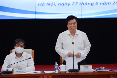 Thứ trưởng Bộ Giáo dục và Đào tạo Nguyễn Hữu Độ phát biểu tại Hội nghị. (Ảnh: PV)