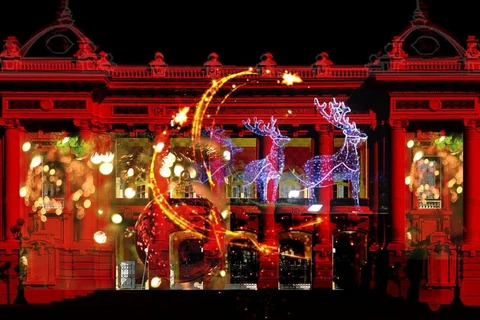 Nhà hát lớn Hà Nội sẽ khoác một chiếc áo đầy màu sắc rực rỡ trong đêm nhạc mừng Giáng sinh. (Ảnh: BTC)
