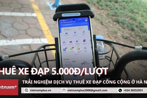 Trải nghiệm xe đạp công cộng 5.000 đồng một lượt ở Hà Nội