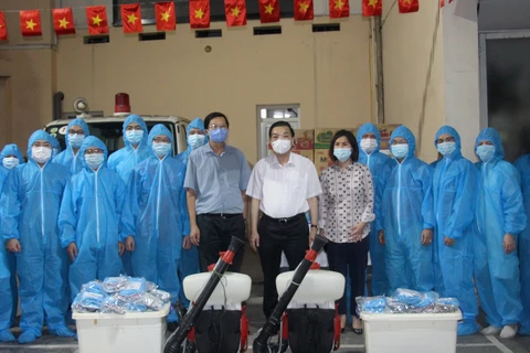 Cuộc họp của Ban Chỉ đạo phòng chống dịch bệnh COVID-19 thành phố Hà Nội. (Ảnh: PV/Vietnam+)