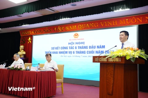 Hội nghị sơ kết công tác 6 tháng đầu năm và triển khai nhiệm vụ 6 tháng cuối năm của Bộ Công Thương. (Ảnh: Đức Duy/Vietnam+)