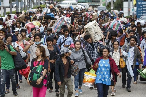 Công dân ba nước di cư rất nhiều sang Thái Lan để làm việc, cả hợp pháp và bất hợp pháp. (Nguồn: Reuters) 