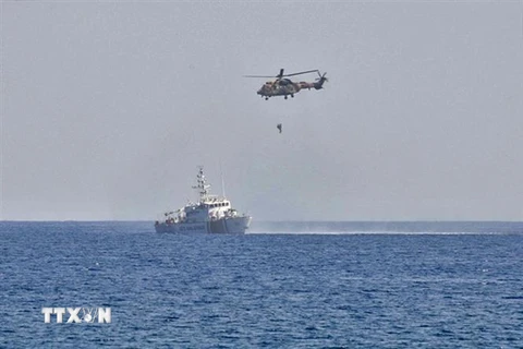 Binh sỹ Thổ Nhĩ Kỳ tham gia cuộc tập trận trên Địa Trung Hải ngày 6/9/2020. (Nguồn: AFP/TTXVN) 