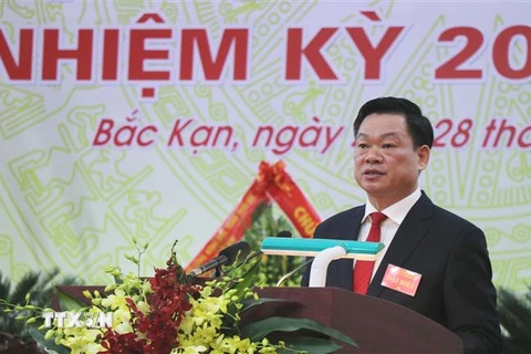 Ông Hoàng Duy Chinh được bầu giữ chức Bí thư Tỉnh ủy khóa XII, nhiệm kỳ 2020-2025. (Ảnh: Mạnh Hà/TTXVN) 