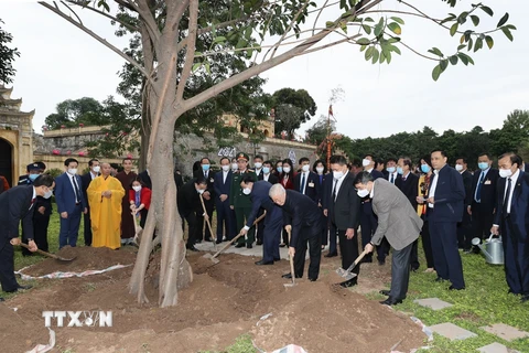 Tổng Bí thư, Chủ tịch nước dâng hương, trồng cây tại Hoàng thành