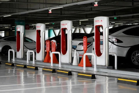 Trạm sạc của Tesla. (Nguồn: Reuters) 