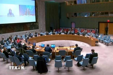 Toàn cảnh một phiên họp của Hội đồng Bảo an về Libya. (Ảnh: Khắc Hiếu/TTXVN) 