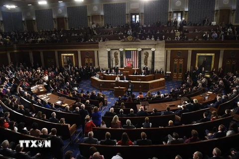 Toàn cảnh một phiên họp Quốc hội Mỹ ở Washington, DC. (Ảnh: AFP/TTXVN) 