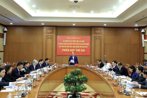 Chủ tịch nước Nguyễn Xuân Phúc phát biểu. (Ảnh: Thống Nhất/TTXVN) 