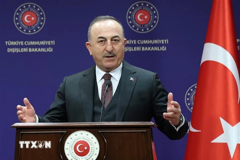 Ngoại trưởng Thổ Nhĩ Kỳ Mevlut Cavusoglu. (Ảnh: AFP/TTXVN) 