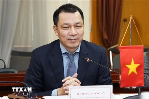 Thứ trưởng Bộ Công Thương Đặng Hoàng An. (Ảnh: Trần Việt/TTXVN) 