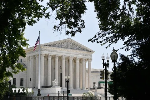 Tòa án Tối cao Mỹ ở Washington, DC. (Ảnh: AFP/TTXVN)