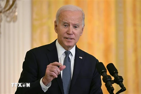 Tổng thống Mỹ Joe Biden chủ trì Hội nghị thượng đỉnh Mỹ-châu Phi. (Ảnh: AFP/TTXVN) 