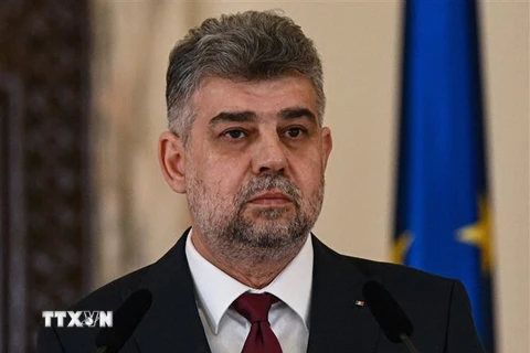 Thủ tướng Romania Marcel Ciolacu. (Ảnh: AFP/TTXVN)