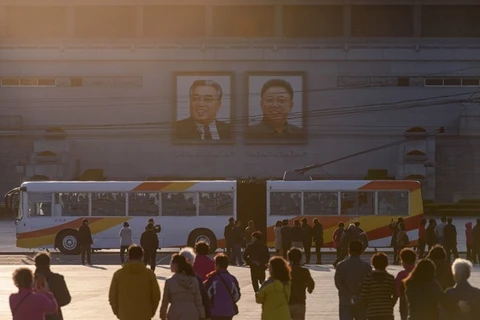 Quảng trường Kim Nhật Thành ở thủ đô Bình Nhưỡng, Triều Tiên. (Nguồn: AFP)