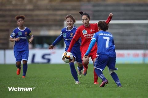 Kịch tính ở trận đấu mở màn giải bóng đá nữ Vô địch Quốc gia 2020