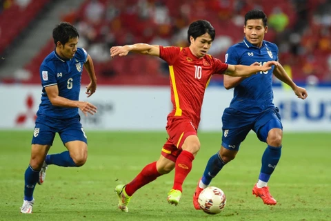 Đội tuyển Việt Nam bị Thái Lan loại ở bán kết AFF Cup 2020. (Ảnh: Getty Images) 