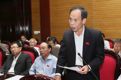Đại biểu Quốc hội tỉnh Đồng Nai Trương Văn Vở phát biểu ý kiến. (Ảnh: Phương Hoa/TTXVN)