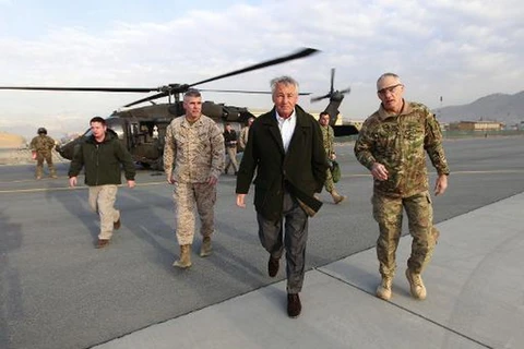 Bộ trưởng Quốc phòng Mỹ Chuck Hagel. (Ảnh: AFP)