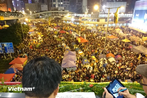 [Photo] Toàn cảnh hoạt động giải tán người biểu tình tại Hong Kong