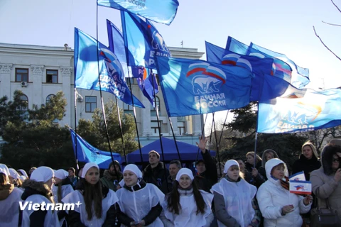 [Photo] Crimea kỷ niệm một năm ngày trưng cầu dân ý sáp nhập vào Nga