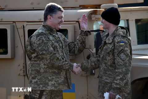 Binh lính Mỹ bắt đầu huấn luyện cho Vệ binh Quốc gia Ukraine