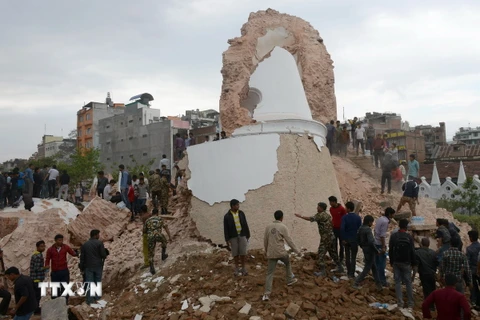 [Photo] Cận cảnh sức tàn phá kinh hoàng của trận động đất ở Nepal