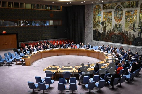 Một phiên họp của Hội đồng bảo an Liên hợp quốc. (Nguồn: THX/TTXVN)