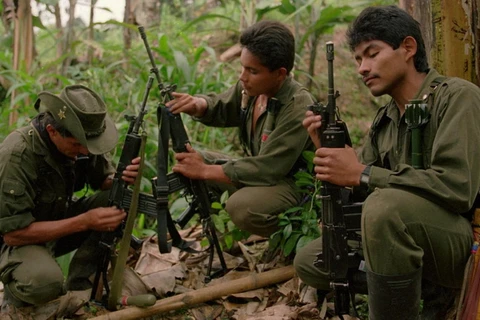 Các tay súng thuộc nhóm Lực lượng vũ trang cách mạng Colombia (FARC). (Ảnh: AP)