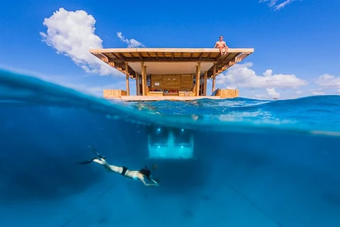 Khách sạn dưới nước Manta Resort. (Ảnh: diply.com)